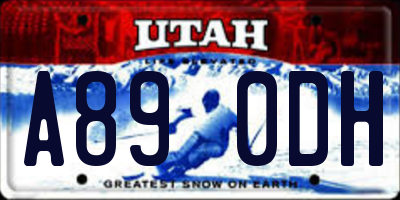 UT license plate A890DH
