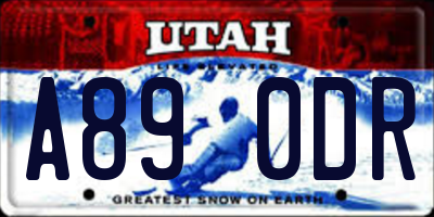 UT license plate A890DR