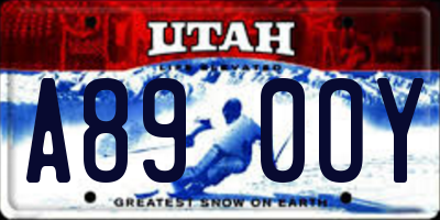 UT license plate A890OY
