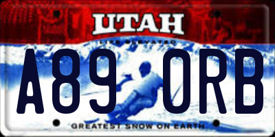 UT license plate A890RB