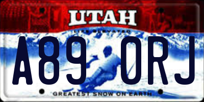 UT license plate A890RJ