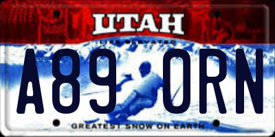 UT license plate A890RN