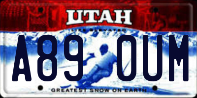 UT license plate A890UM