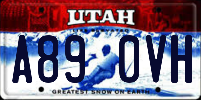 UT license plate A890VH