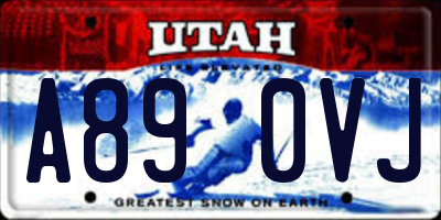 UT license plate A890VJ