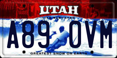 UT license plate A890VM