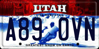 UT license plate A890VN