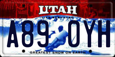 UT license plate A890YH