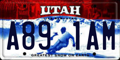 UT license plate A891AM