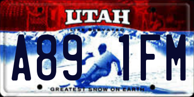 UT license plate A891FM