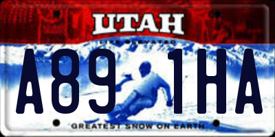 UT license plate A891HA