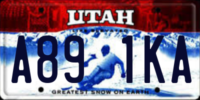 UT license plate A891KA