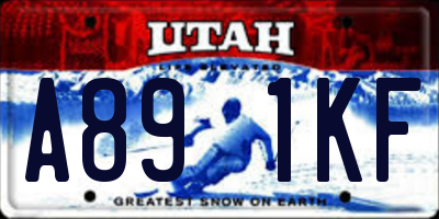 UT license plate A891KF