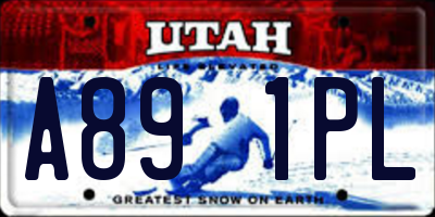 UT license plate A891PL
