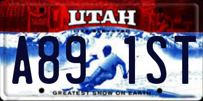 UT license plate A891ST