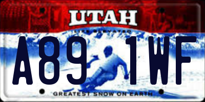 UT license plate A891WF