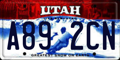 UT license plate A892CN