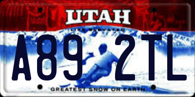 UT license plate A892TL