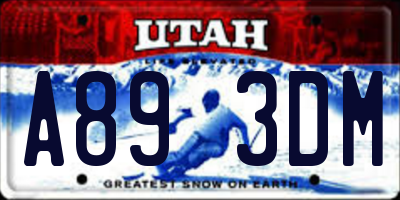 UT license plate A893DM