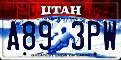 UT license plate A893PW