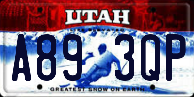 UT license plate A893QP