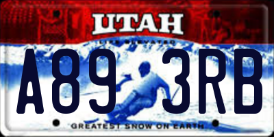 UT license plate A893RB