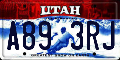 UT license plate A893RJ