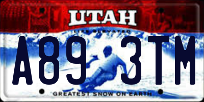 UT license plate A893TM