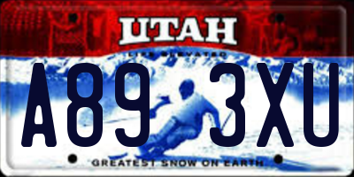 UT license plate A893XU