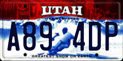 UT license plate A894DP