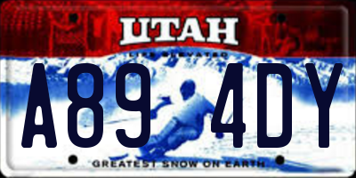UT license plate A894DY