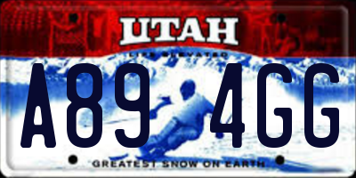 UT license plate A894GG
