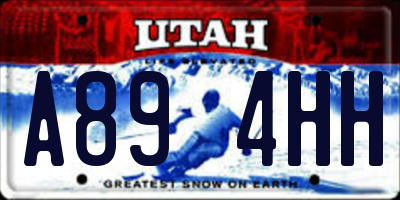 UT license plate A894HH
