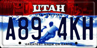 UT license plate A894KH
