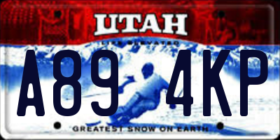 UT license plate A894KP
