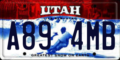 UT license plate A894MB