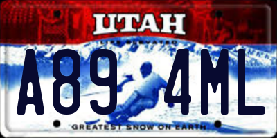 UT license plate A894ML