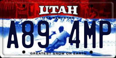 UT license plate A894MP
