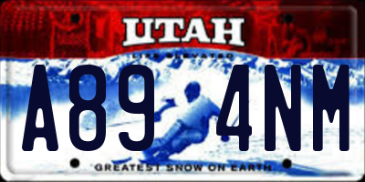 UT license plate A894NM