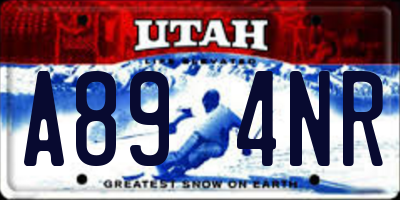UT license plate A894NR