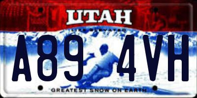UT license plate A894VH
