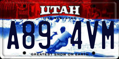 UT license plate A894VM