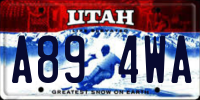 UT license plate A894WA