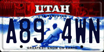 UT license plate A894WN
