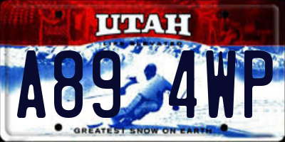 UT license plate A894WP