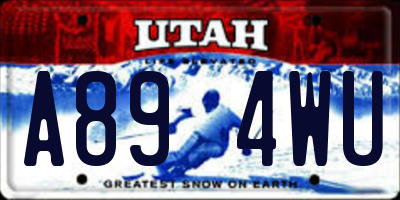 UT license plate A894WU