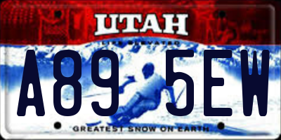 UT license plate A895EW