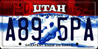 UT license plate A895PA