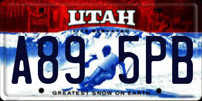 UT license plate A895PB