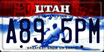 UT license plate A895PM